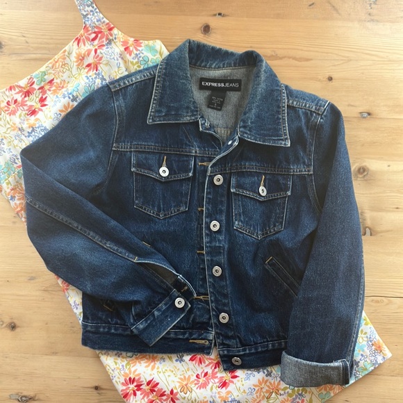 Express Jackets & Blazers - Express Jeans Denim Jacket Cropped Sz S Like New